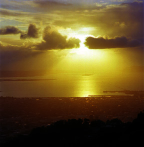 Alcatraz under Sun Rays