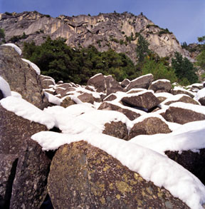 Snow-Capped Granite Talus