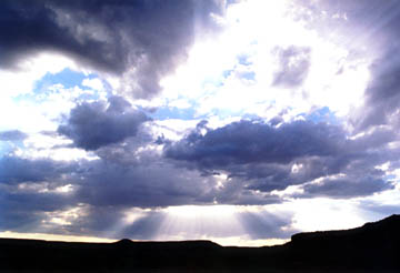 Sun Rays on Cedar Mesa