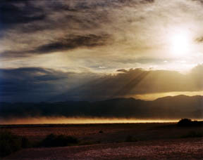 Mesquite Flat Sandstorm at Sunset
