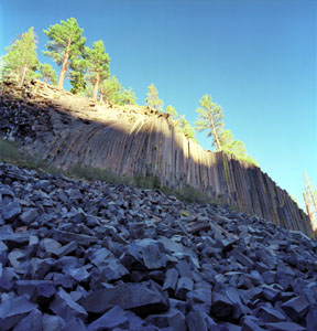 Last Light on Devils Postpile