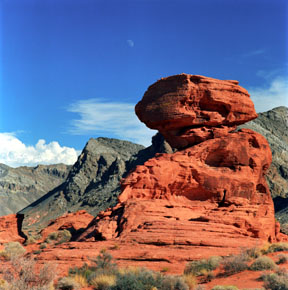Sandstone Spire and Moon